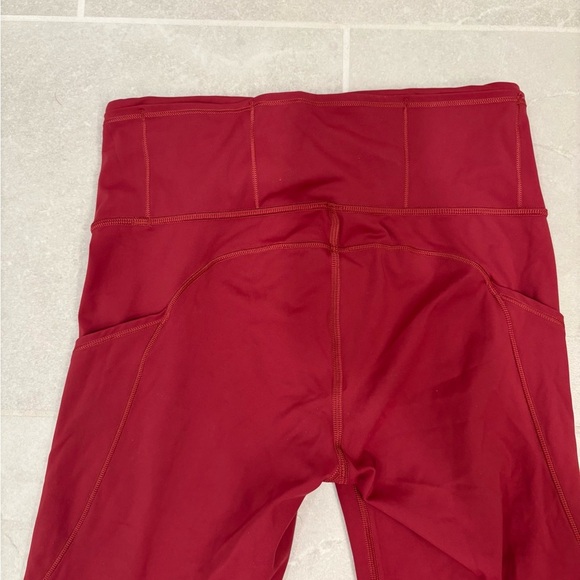 Lululemon Fast and Free Crop II Leggings Nulux 19’’ in Chianti Size 6 - Picture 6 of 13